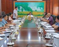 Họp Tiểu ban Lễ tân, Hậu cần, Khánh tiết Hội nghị quốc tế APGN 2024 tại Cao Bằng