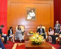 Bí thư Tỉnh ủy Trần Hồng Minh tiếp xã giao Đoàn Trợ lý Tổng Giám đốc UNESCO về Khoa học Tự nhiên