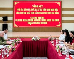 Tổng kết công tác đánh giá thực địa kỳ tái thẩm định danh hiệu Công viên địa chất toàn cầu UNESCO non nước Cao Bằng