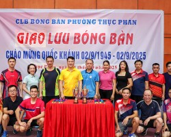 Giao lưu bóng bàn kỷ niệm 80 năm Cách mạng Tháng Tám và Quốc khánh 2/9