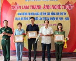 Tổ chức thành công Cuộc vận động sáng tác tranh, ảnh nghệ thuật chào mừng Đại hội Đại biểu Đảng bộ tỉnh Cao Bằng lần thứ XX và Đại hội Đại biểu toàn Quốc Đảng Cộng sản Việt Nam lấn thứ XIV