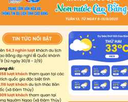 THÔNG TIN DU LỊCH NON NƯỚC CAO BẰNG TUẦN 13, TỪ NGÀY 08-14/9/2025